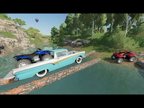 Camping on island and driving ATV on castle | Farming Simulator 22