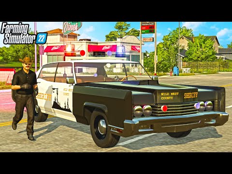 CLASSIC POLICE CAR CHASE (CORN FIELD DESTROYED) | FARMING SIMULATOR 22