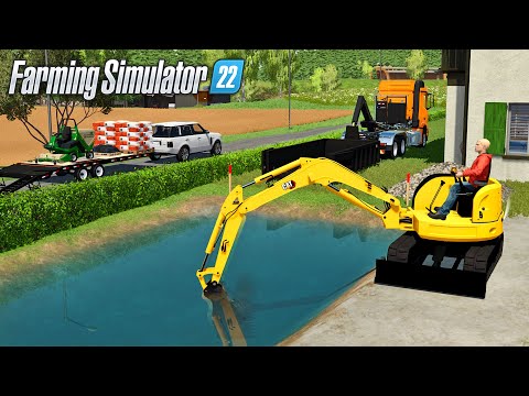 Creusage & Création d'une PISCINE (Farming Simulator 22 PAYSAGISTE)