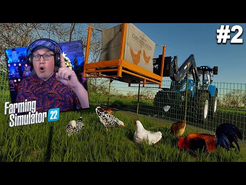 EERSTE KIPPENREN BOUWEN VOOR 30 KIPPEN! // Farming Simulator 22 #2