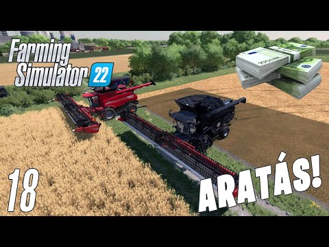 Farming Simulator 22 LIVE #18 – Búza learatása, nagy eladások!