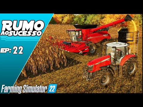 INICIADA A PRIMEIRA COLHEITA DE MILHO! | FARMING SIMULATOR 22 #22