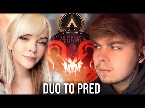 my gf & I duo'd for 74 games to go from bronze to pred (Every Win) | Apex Legends