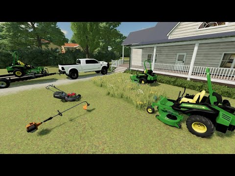 Our lawn mower business made us RICH | Farming Simulator 22