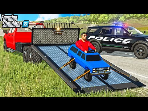REPOING ILLEGAL TOY CAR (POLICE CALLED) | FARMING SIMULATOR 22