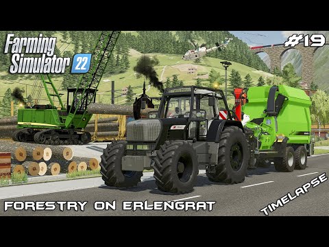 Selling LOGS and making WOODCHIPS | Forestry on ERLENGRAT | Farming Simulator 22 | Episode 19