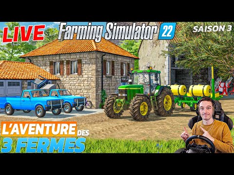 SEMIS DE MAÏS SUR L'AVENTURE DES 3 FERMES ! Farming Simulator 22 !