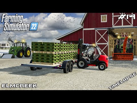 SNOW removal and selling 23.000 liters of LETTUCE | Elmcreek | Farming Simulator 22 | Episode 14