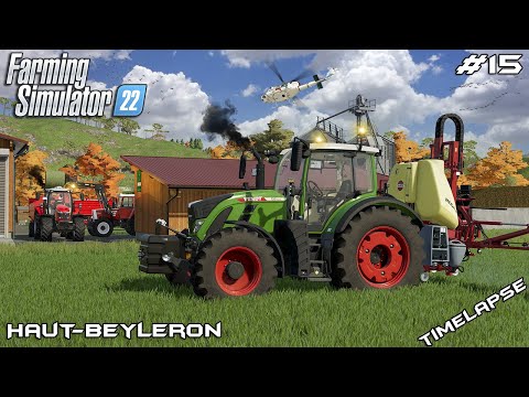 Spraying FERTILAZER & feeding ANIMALS | Animals on Haut-Beyleron | Farming Simulator 22 | Episode 15