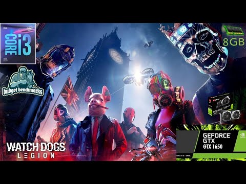 Watch Dogs Legion – GTX 1650 + i3 9100f + 8GB RAM – Gameplay Benchmarking in 2022