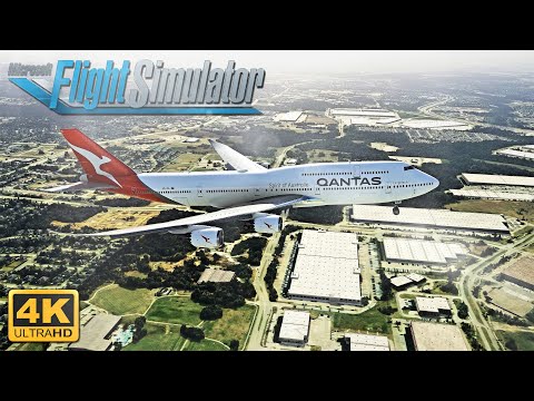 (4K) Microsoft Flight Simulator 2020 *ULTRA GRAPHICS* 747-8 Stunning Landing In Dallas