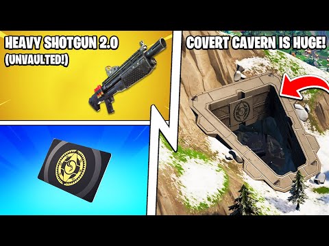 COVERT CAVERN UPDATE (Boss & Vault, Mythic, Heavy Shotgun Fortnite!)