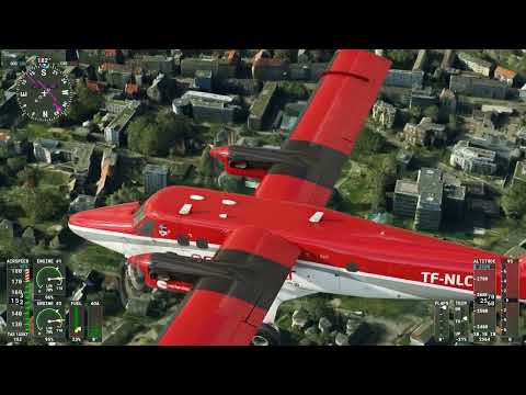 DHC-6 Twin Otter landing Freiburg Germany Microsoft Flight Simulator 2020
