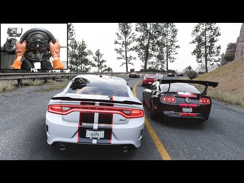 Dodge Charger SRT Hellcat – Race Gameplay | Forza Horizon 5 | Thrustmaster T300RS