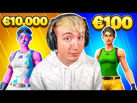 €10.000 vs. €100 FORTNITE ACCOUNT!