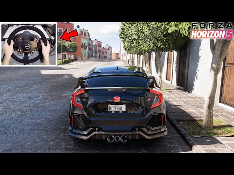 Forza Horizon 5 – Honda Civic Type R 2018 (Steering Wheel w/ Clutch + Shifter) Gameplay