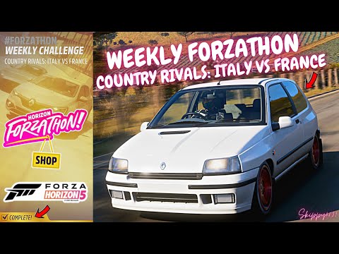 FORZA HORIZON 5-How to complete Weekly forzathon challenges Italy VS France-Forzathon shop ?!?!?