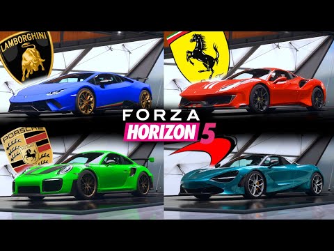 Forza Horizon 5: HURACAN PERFORMANTE vs 488 PISTA vs GT2 RS vs 720s