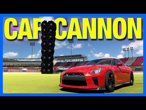 Forza Horizon 5 : The CAR CANNON!! (FH5 Biggest Jump)