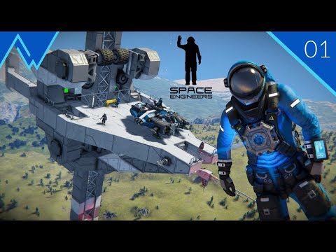 Let's Play Space Engineers | S01 E01 | Start: Wir erschaffen eine Bergbasis | ReLive | Deutsch