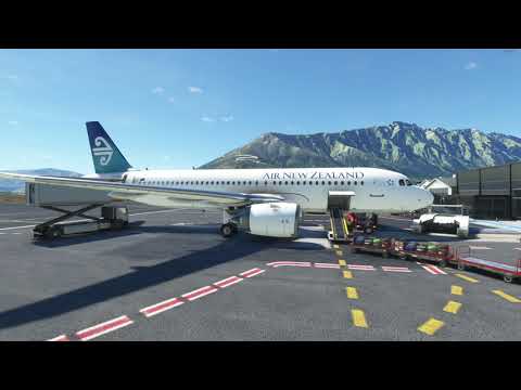 Microsoft Flight Simulator 2020 STUNNING SCENIC DEPARTURE QUEENSTOWN A320nx