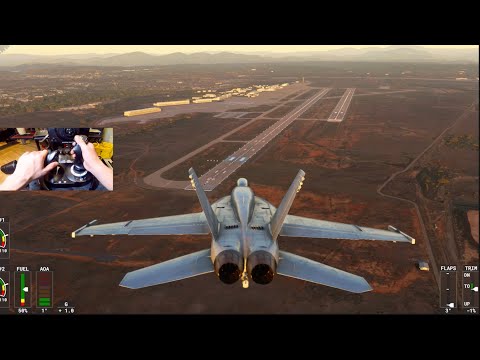 Microsoft Flight Simulator – Landing My First  F18 Fighter Jet!