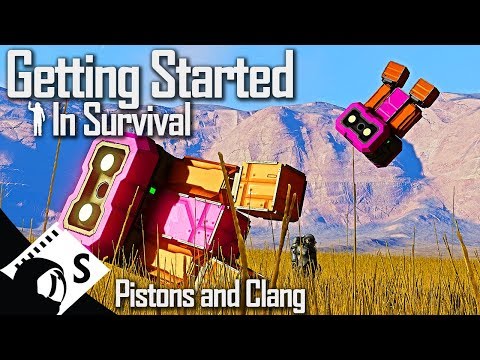 Pistons and Drilling Rigs – Getting Started in Space Engineers #5 (Survival Tutorial Series)
