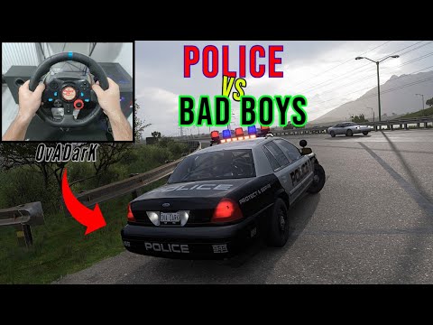 Police Chase Bad Boys ~ Forza Horizon 5 / Steering Wheel Logitech G29 #SHorts