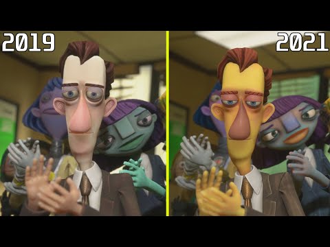 Psychonauts 2 2019 vs 2021 Early Graphics Comparison