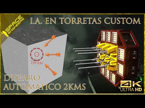 Space Engineers TUTORIAL 🎯Activación de I.A en Torretas Custom🎯 Bloqueo de Objetivo y Auto apuntado🎯