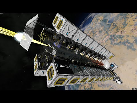 Space Engineers – Using railguns to leave the planet