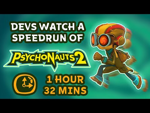 Tim Schafer & Devs React to Psychonauts 2 Speedrun + Tips!