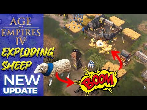 Age of Empires 4 Exploding Sheep Gameplay 💥🐑🐑💥 | The Gulch Map | Hardest AI Mode | New Major UPDATE