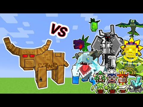 Bronze Bull Vs. Mowzie's Mobs Monsters in Minecraft