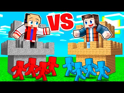 CASTELO DE BATALHA DE BRINQUEDOS DE MASSINHA DE MODELAR no MINECRAFT !