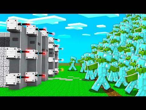 DESAFIO DA BASE 100% SEGURA vs ZUMBIS COM ARMADURA DE DIAMANTE no Minecraft !
