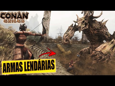 ENFRENTANDO BOSS E FARMANDO BAÚS LENDÁRIOS CONAN EXILES 2021