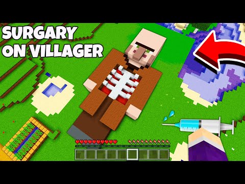 How to do SURGICAL OPERATION ON VILLAGER in minecraft ? WHAT INSIDE BIGGEST VILLAGER ?