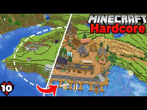 I BUILT a MEGA VILLAGE in HARDCORE MINECRAFT 1.18 SURVIVAL Let's Play (#10)
