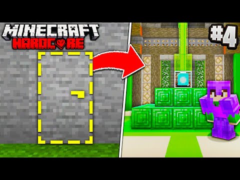 I Built The Best HIDDEN BASE in Hardcore Minecraft! (Episode 4)