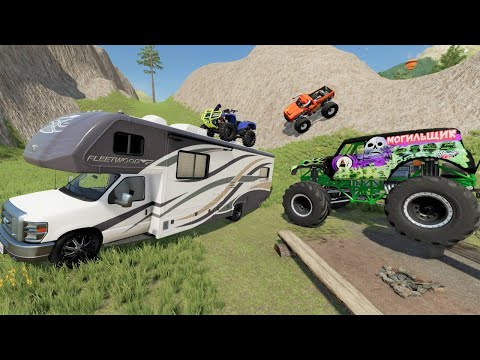 Millionaire goes camping with a Monster Truck | Farming Simulator 22