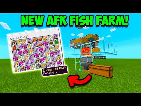 Minecraft Bedrock – WORKING AFK Fish Farm! "PS4, Xbox, Switch, MCPE, PC"