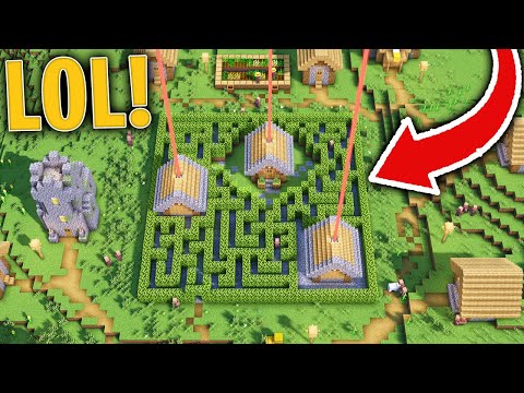 MINECRAFT pero NO podemos SALIR del LABERINTO GIGANTE de la ALDEA! 😱