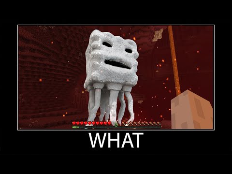 Minecraft wait what meme part 94 realistic minecraft Ghast
