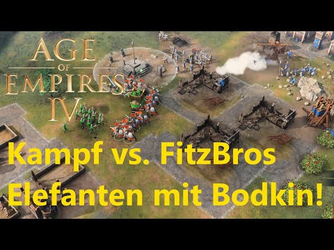 Mit Bodkin vs. Endgegner FitzBro | 2vs2  | Age of Empires 4 Multiplayer #1 | Frankreich, Dehli, Engl