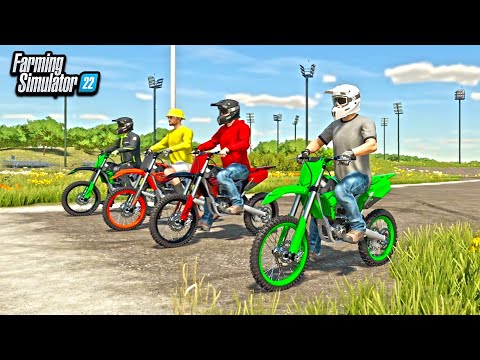 MX MOTOCROSS RACING WITH NEW DIRTBIKE! (CUSTOM TRACK) | FARMING SIMULATOR 22