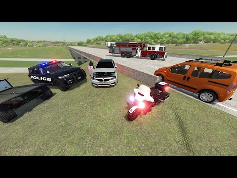 Police bike chases fast car | Farming Simulator 22