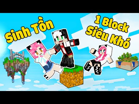 REDHOOD THỬ THÁCH 24GIỜ SINH TỒN HÒN ĐẢO 1 BLOCK TRONG MINECRAFT*MỀU SỐNG TRÊN SKYBLOCK 1 BLOCK MCPE