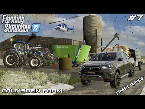Removing SNOW and feeding all ANIMALS | Calmsden Farm | Farming Simulator 22 | Episode 7