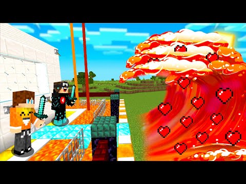 TAJNA BAZA vs TSUNAMI MIŁOŚCI w Minecraft!